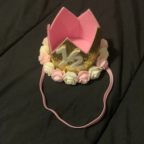 Baby 1/2 Month Birthday Tutu w/ Matching Crown - Picture 3 of 4